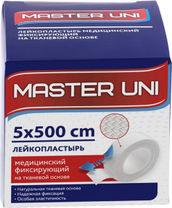 Лейкопластырь Мастер Юни 5х500 ткань [Китай]