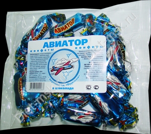 Конфеты Авиатор глазир с помадкой на фруктозе 150г