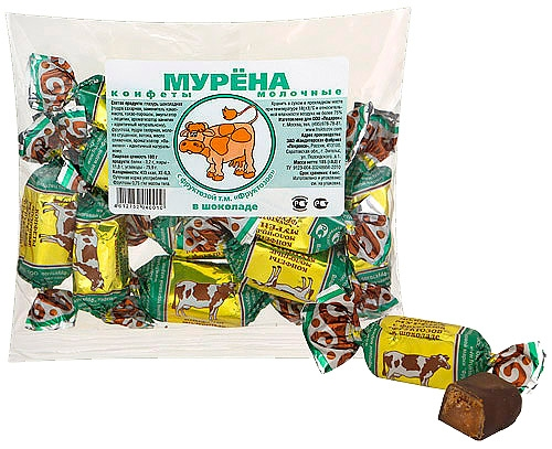 Конфеты Фруктозов Мурена в шокол на фруктозе 150,0