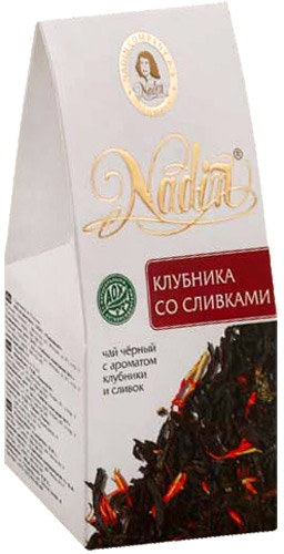 Чай Nadin Поздравляю! чай черный с аром клубники и сливок 50г