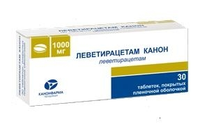 Леветирацетам табл п/п/о 1г №30 