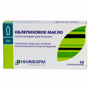 Облепиховое масло супп рект 0,5г №10