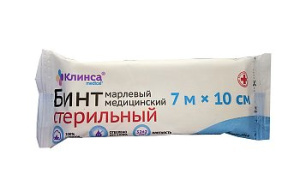 Бинт стер Клинса 7мх10см 