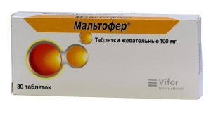 Мальтофер таб жеват 100мг №30