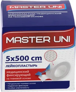 Лейкопластырь Мастер Юни 5х500 ткань [Китай]