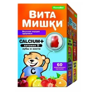ВитаМишки Кальций+ жеват пастилки №60